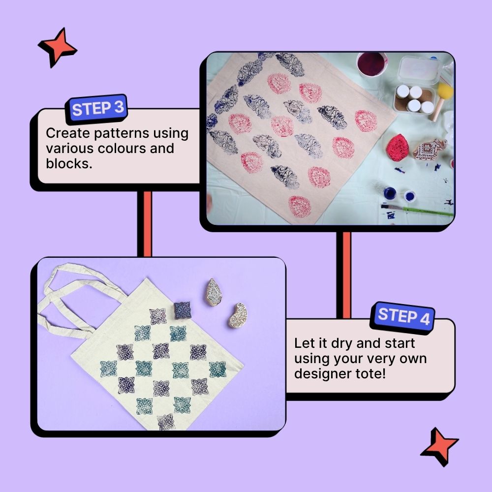 DIY Block Printing Kit (Tote Bag)