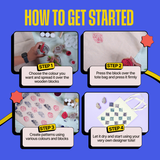 COMBO : DIY Block Printing Kit (Tote Bag) & DIY Tote Bag Painting Kit