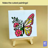 Mini Canvas With Wooden Easel