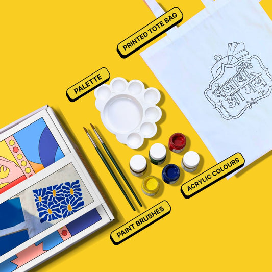 DIY Tote Bag Painting Kit - Punjabi Aa gaye