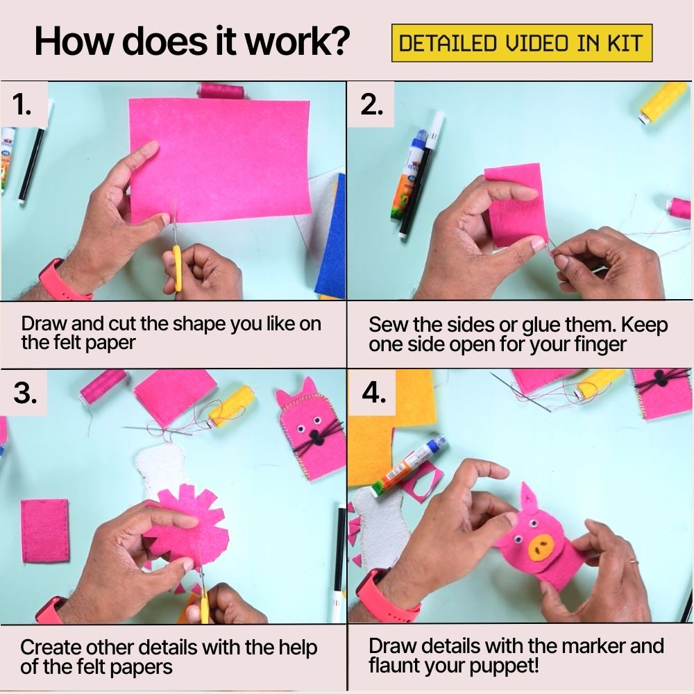 DIY Finger Puppet Kit | DIY Arts & Crafts Kit | Kitsters 