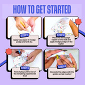COMBO : DIY Shell Candle Kit & DIY Decoupage Shells Kit