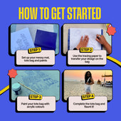 COMBO : DIY Block Printing Kit (Tote Bag) & DIY Tote Bag Painting Kit
