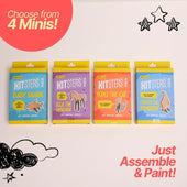 KITSTERS Minis series, assemble and paint, best diy kit for kids, best diy kits for travel, best return gift for kids birthday parties 