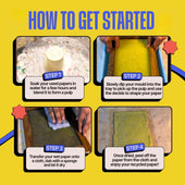 COMBO : DIY Handmade Paper Kit & DIY Gel Plate Monoprinting Kit