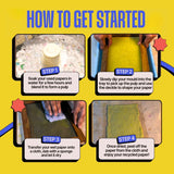 COMBO : DIY Handmade Paper Kit & DIY Gel Plate Monoprinting Kit
