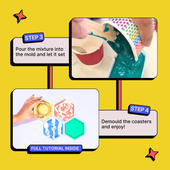 DIY Jesmonite Hexagon Coaster Kit