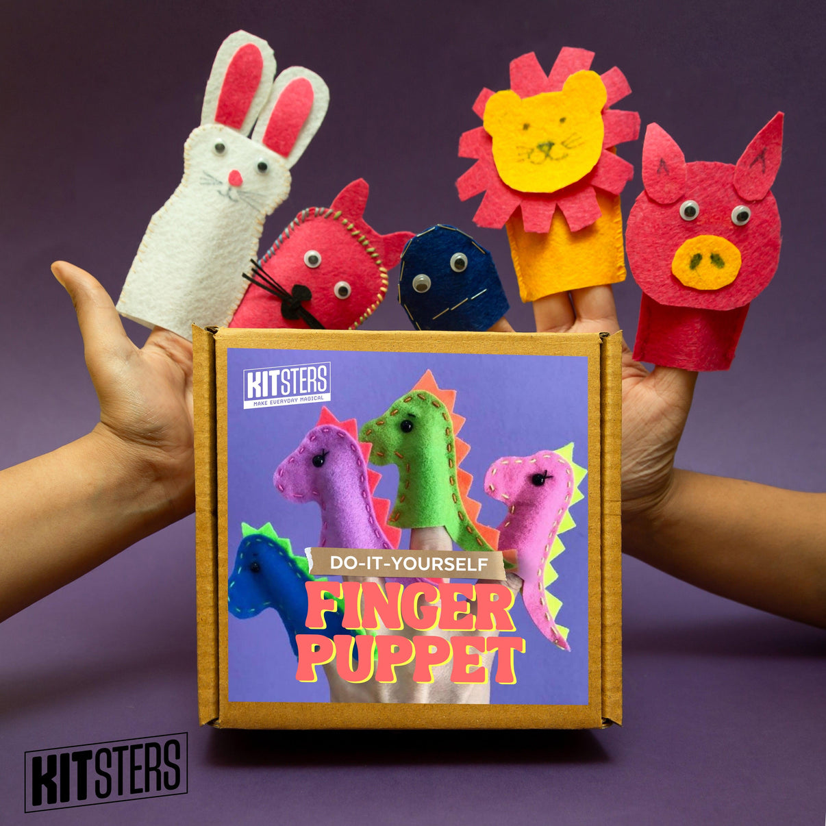 DIY Finger Puppet Kit Art & Craft Kit for Toddlers Kitsters