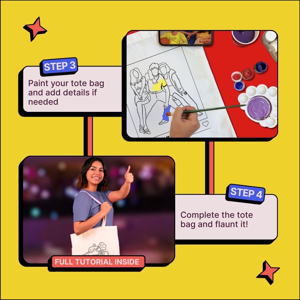 DIY Tote Bag Painting Kit -  Kuch Kuch Hota Hai
