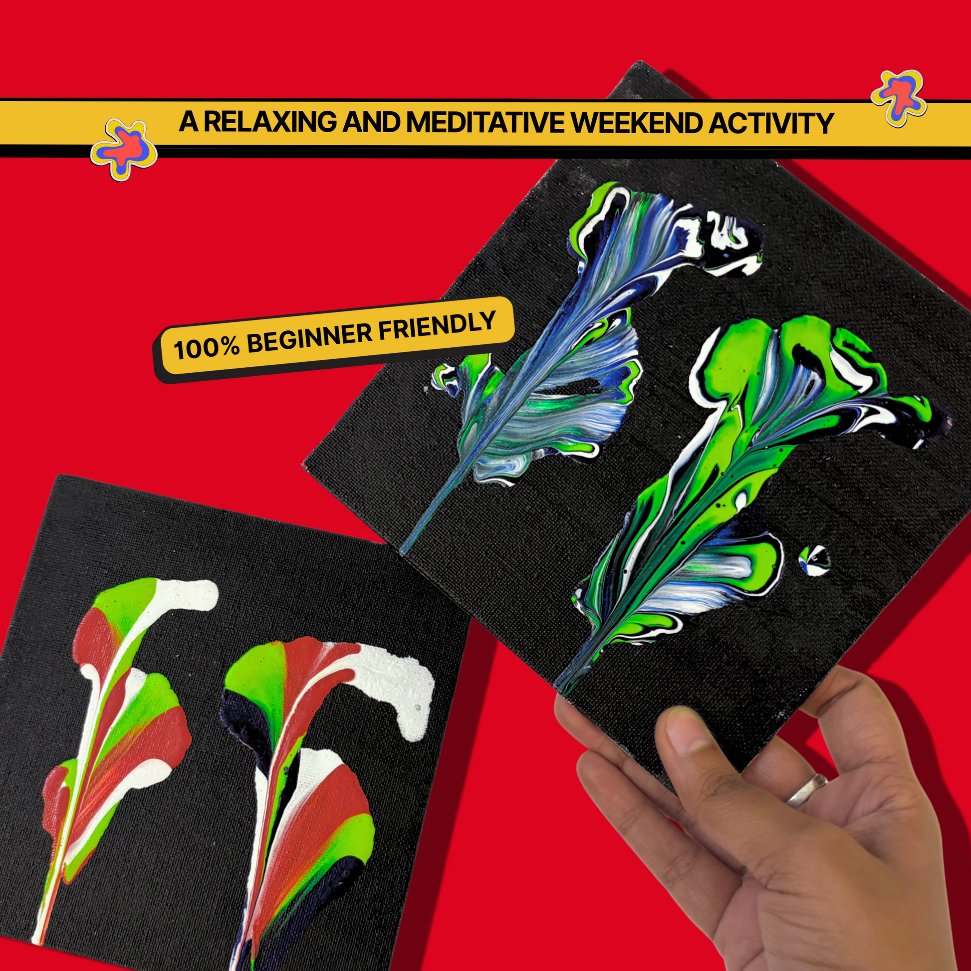 COMBO : DIY Fluid Wheel Art Kit & DIY Fluid String Art Kit