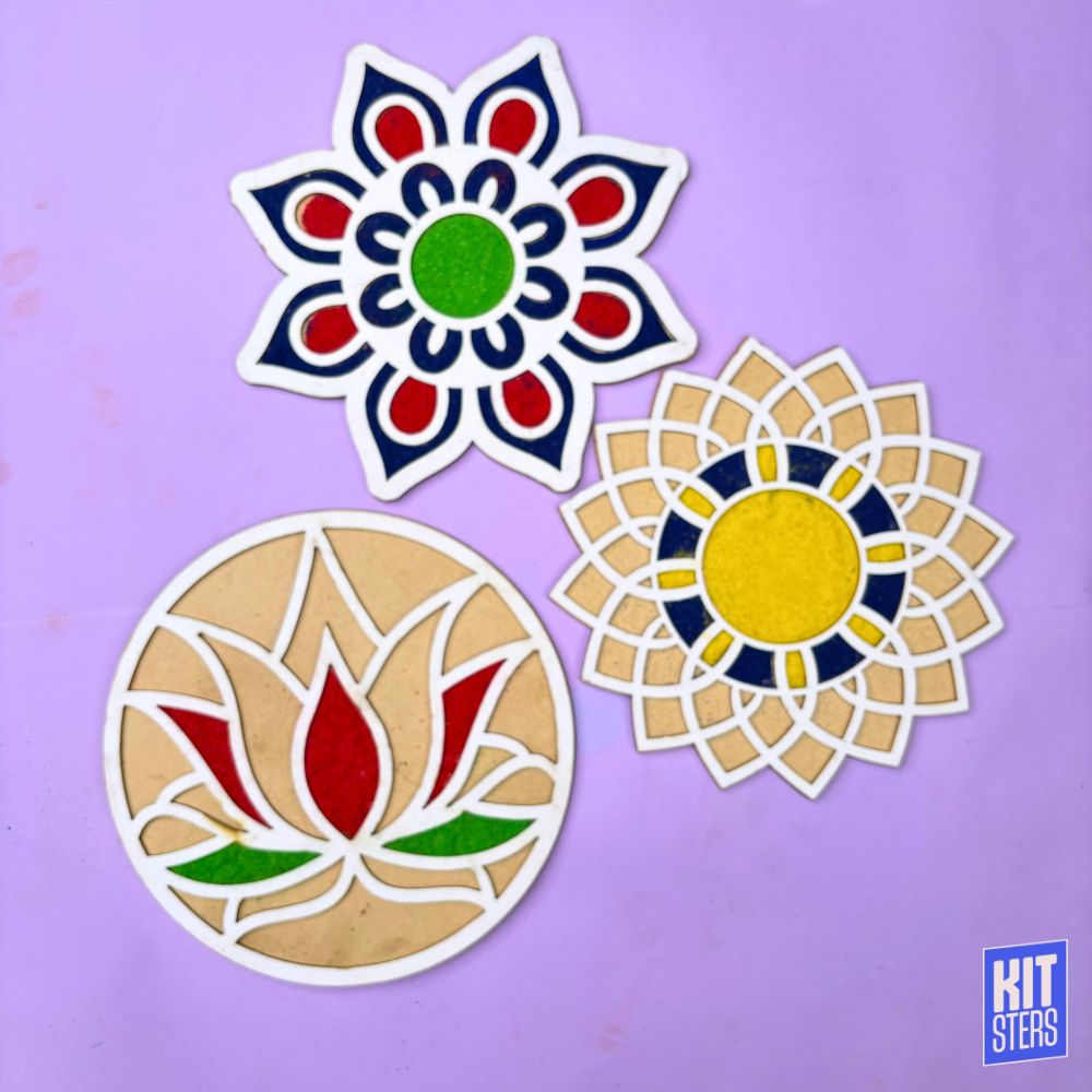 Rangoli Mat Stencil - Pack of 3