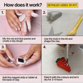 DIY Fridge Magnet Kit | Make Fridge Magnets with Air Dry Clay | Kitsters