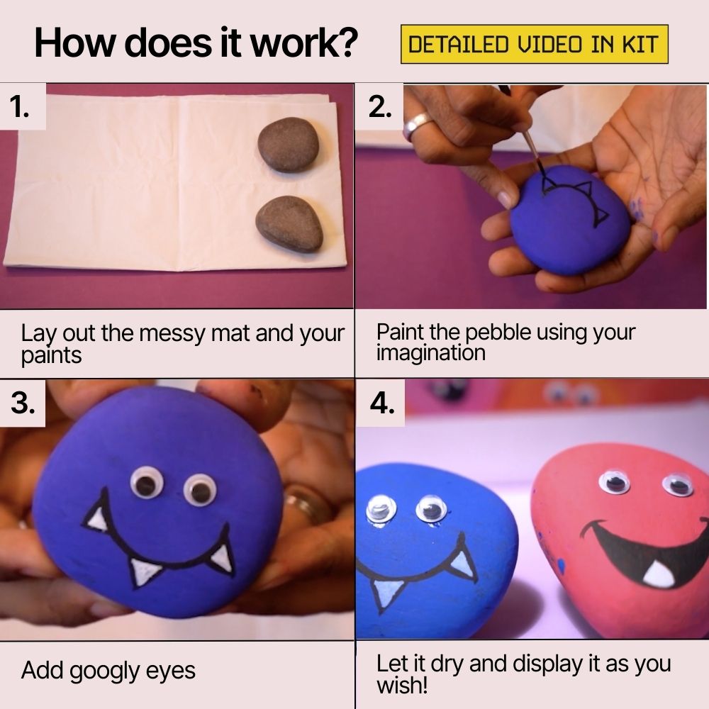 DIY Pebble Painting Kit | DIY Art & Craft Kit for Kids & Adults | Kitsters