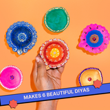 COMBO: DIY Shadu Mati Ganpati Kit + DIY Diya Decoration Kit