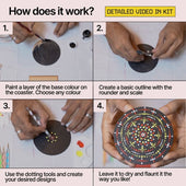 DIY Dot Mandala Coaster Making Kit | DIY Art & Craft Kit for Adults | Kitsters
