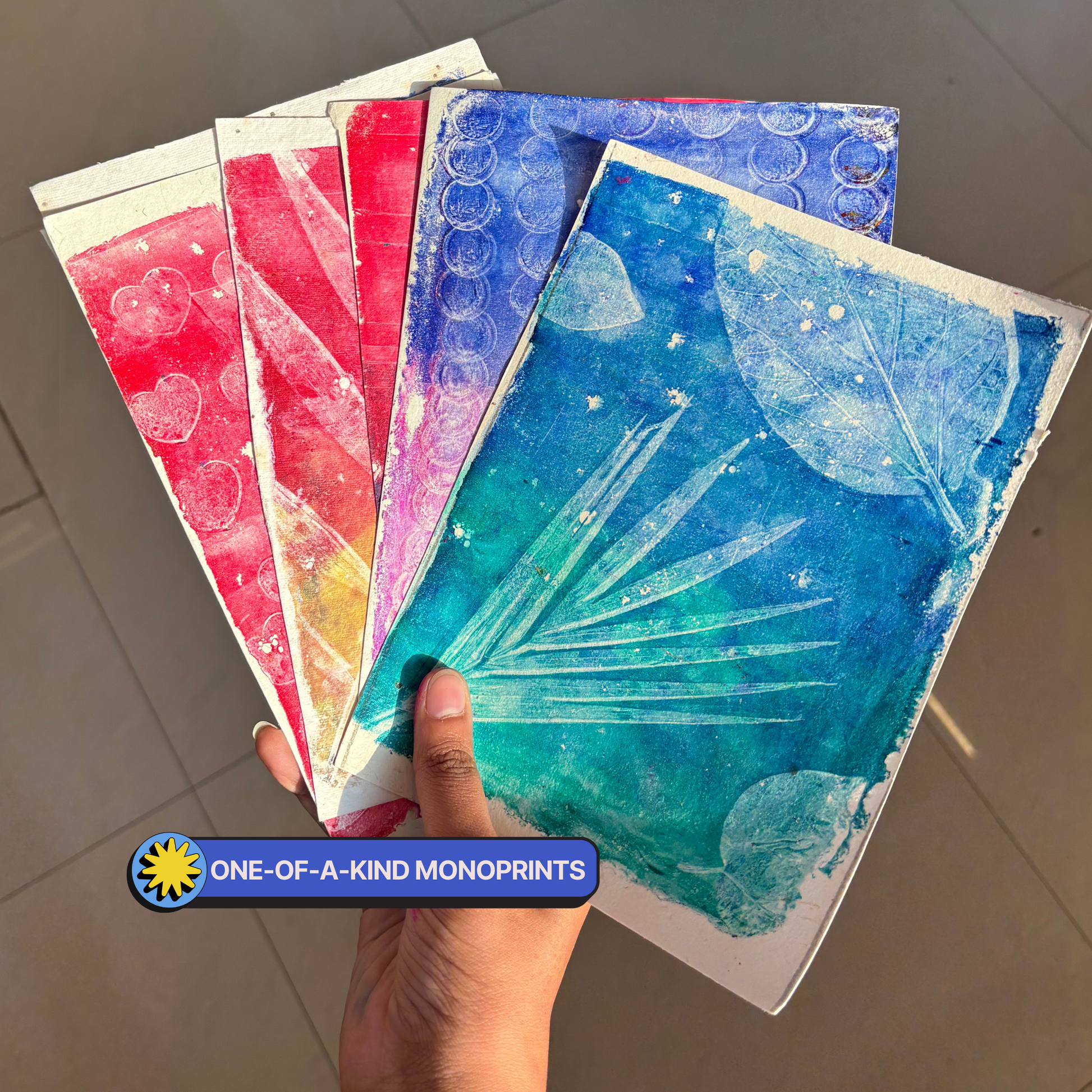 COMBO : DIY Handmade Paper Kit & DIY Gel Plate Monoprinting Kit
