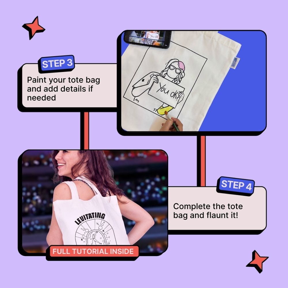 DIY Tote Bag Painting Kit - You Belong With Me