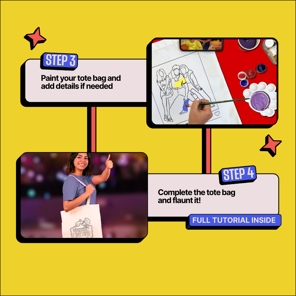DIY Tote Bag Painting Kit -  Kuch Kuch Hota Hai