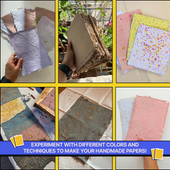 COMBO : DIY Handmade Paper Kit & DIY Gel Plate Monoprinting Kit