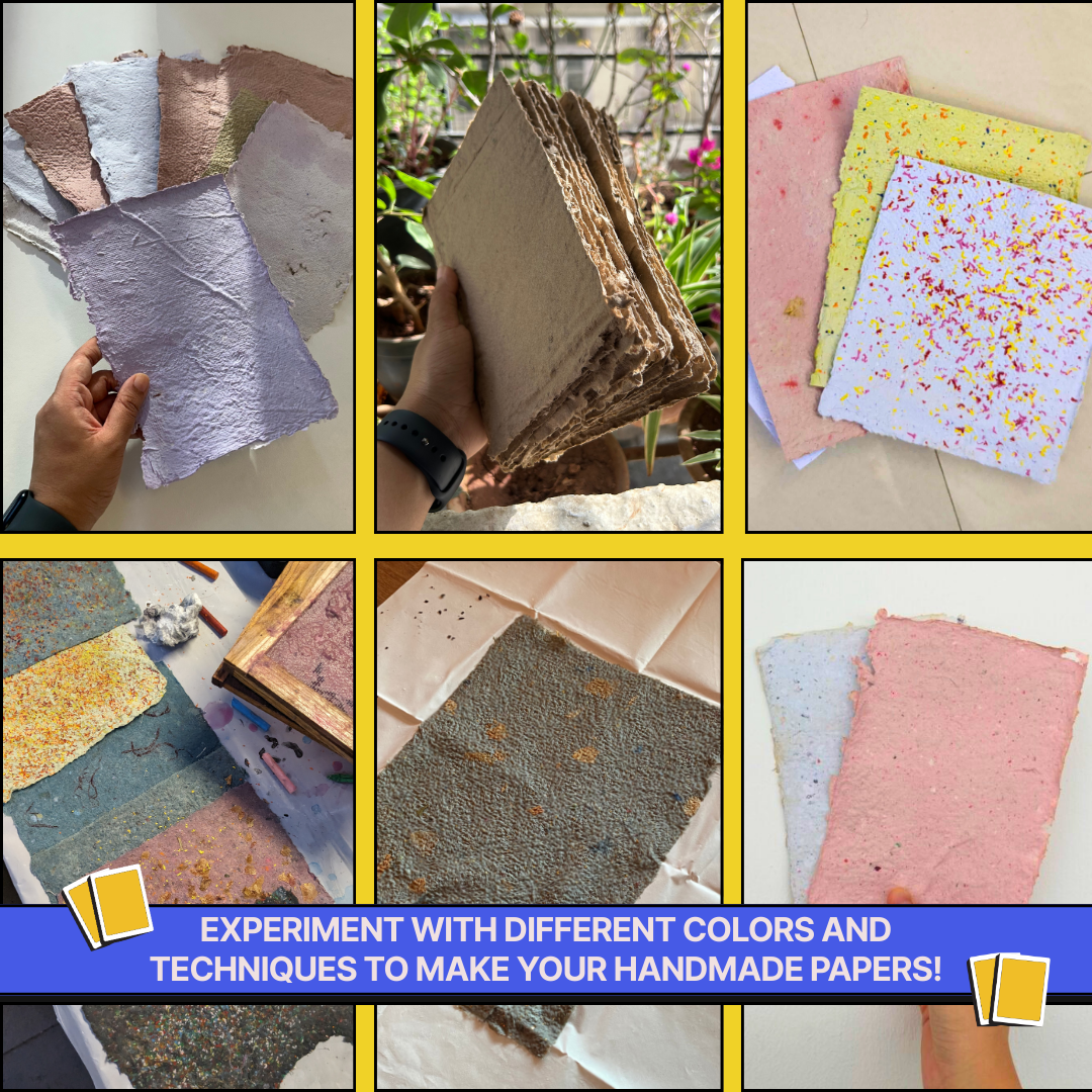 COMBO : DIY Handmade Paper Kit & DIY Gel Plate Monoprinting Kit