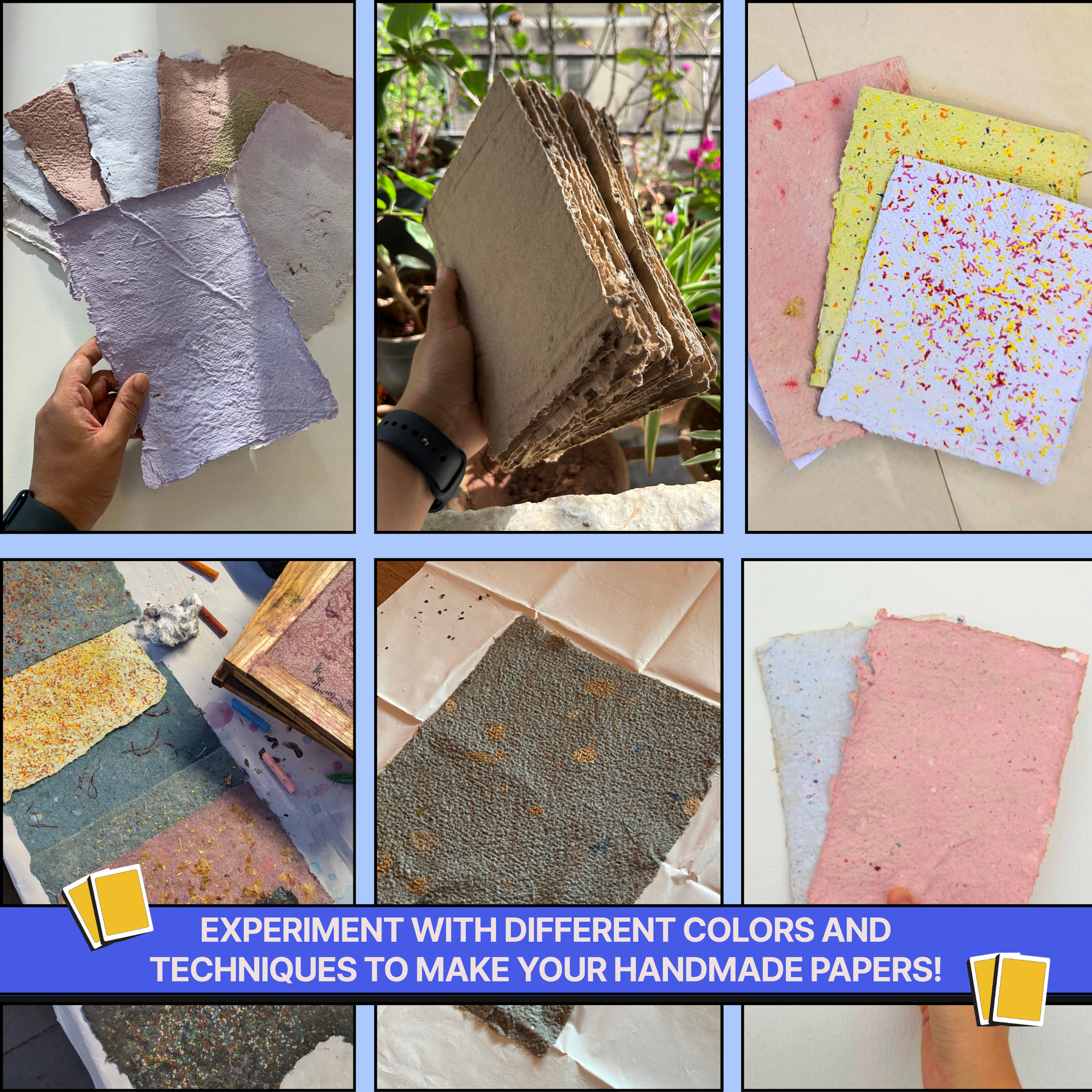 COMBO : DIY Handmade Paper Kit & DIY Solar Printing Kit
