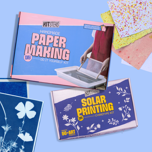 COMBO : DIY Handmade Paper Kit & DIY Solar Printing Kit