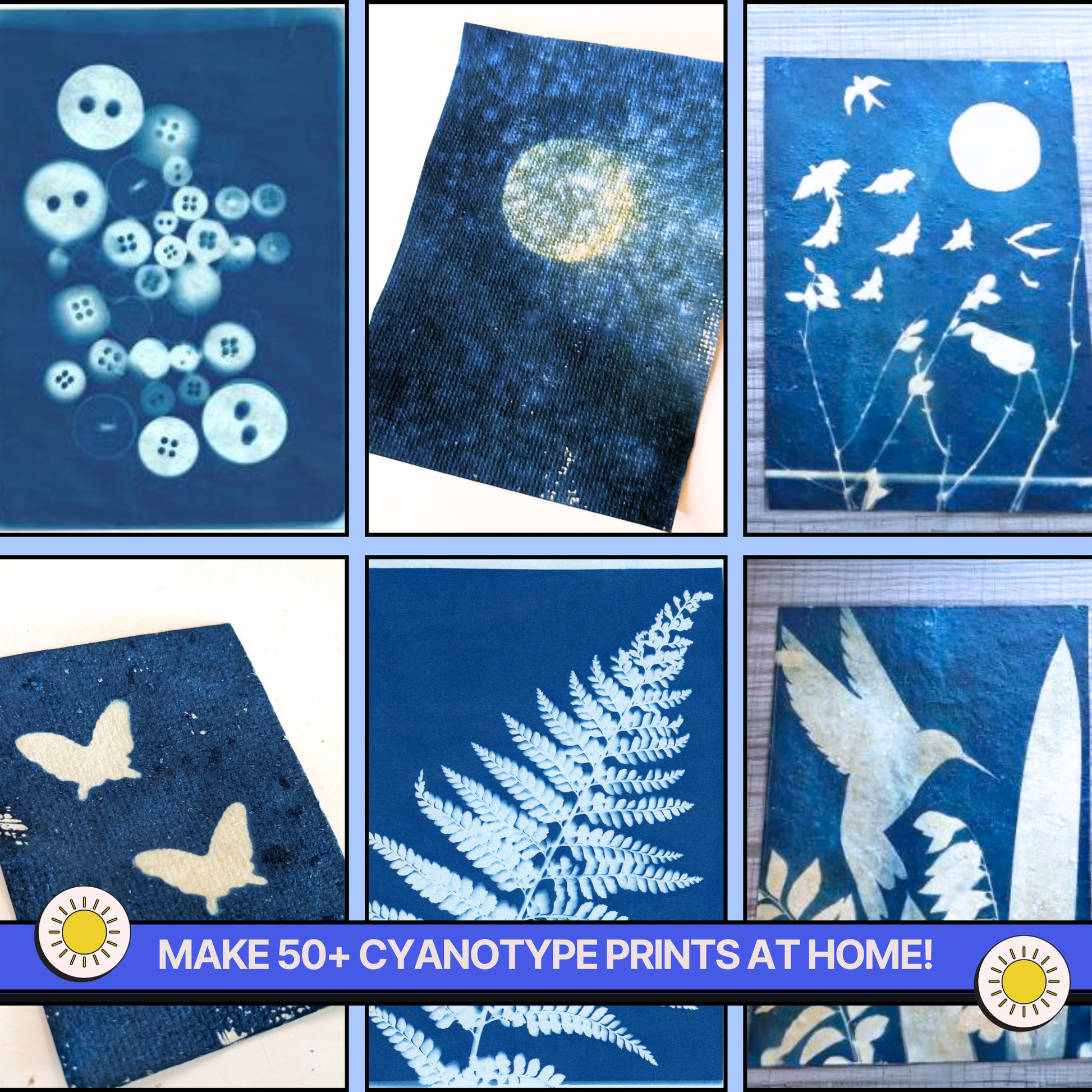 COMBO : DIY Handmade Paper Kit & DIY Solar Printing Kit