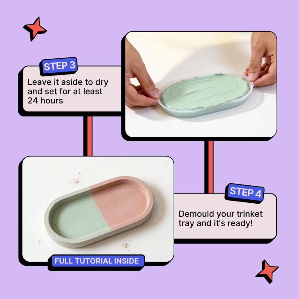 DIY Cement Trinket Tray Kit