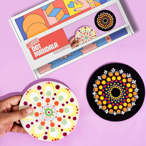 DIY Dot Mandala Painting Kit, Mandala Coaster Painting Kit for Beginners, Complete Mandala Art Kit with Tools and Paints, Dot Mandala Art on Wooden Coasters, Mandala Art Supplies for Adults and Kids, Colorful Mandala Designs Painted with Dotting Tools, Handmade Mandala Coasters Using DIY Kit, Mandala Dot Painting Kit Unboxed, Dotting Tools for Mandala Art, Finished Mandala Artwork from DIY Kit, DIY Kits for Adults, DIY Kits, Kitsters, diy arts and crafts kits, home crafts, unique gift ideas, return gift for