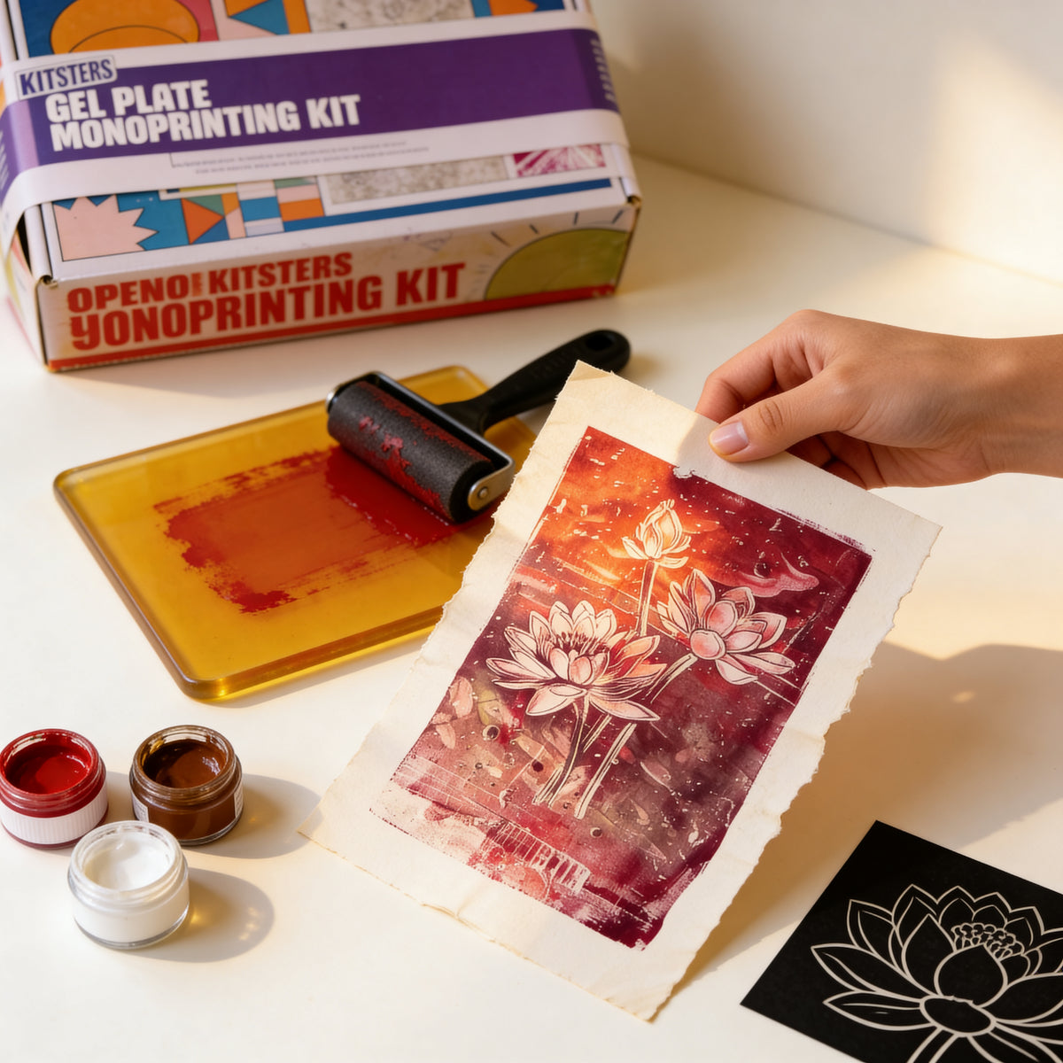 DIY Gel Plate Monoprinting Kit