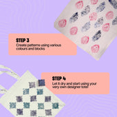 DIY Tote Bag Painting Kit, Kitsters, creative activities for couples, unique gift ideas, personalized gift ideas, return gift ideas, birthday return gift for kids, paint your own tote bag kit, fabric painting activity, DIY art kit for adults and kids, eco-friendly gift idea, hand-painted tote bag DIY, canvas tote bag painting kit, DIY fashion crafts, paint your own bag, birthday activity ideas, art party favor, painting kit for kids, mindful creative hobby, DIY tote bag workshop kit