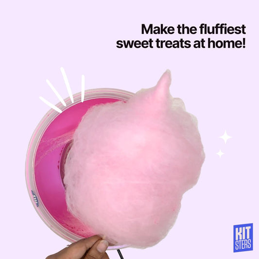 DIY Cotton Candy Kit, Kitsters, things to do with your boyfriend, unique gift ideas, return gift ideas, birthday return gift ideas, return gift for birthday, birthday gift for mother, DIY candy floss, glitter candy floss, homemade cotton candy, sugar floss kit, DIY carnival treats, how to make cotton candy at home, DIY cotton candy kit for parties, homemade cotton candy machine kit, DIY flavored cotton candy kit, cotton candy making kit for kids and adults, nostalgic DIY cotton candy
