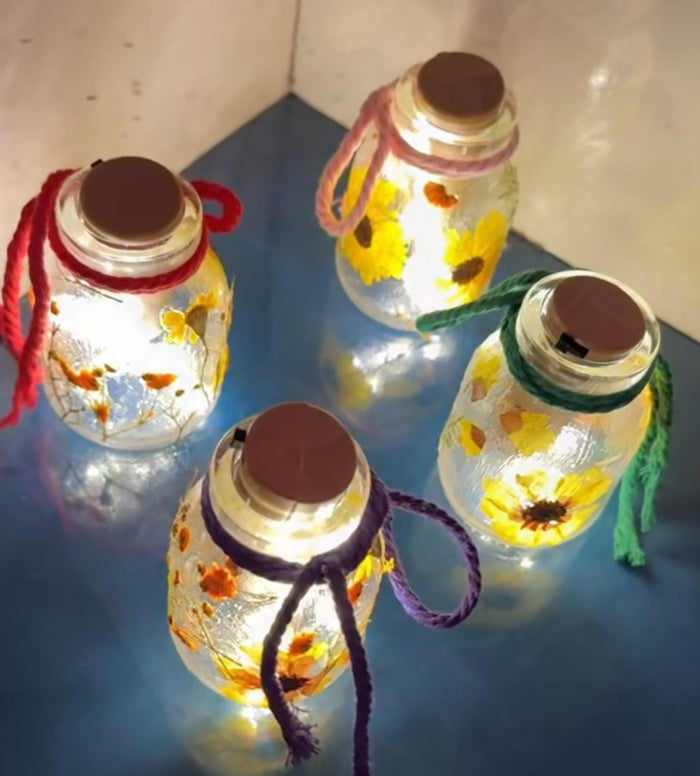 DIY Floral Glow Jar Kit — made by a Kitsters maker