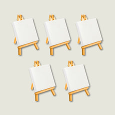 mini canvas with easel, art and craft supplies, art supplies, stationary items, art items, kitsters diy kits, diy kits for adults, diy kits for kids, canvas on easel, small canvas, painting at home, painting kit, diy kits, diy kit for adults, kitsters