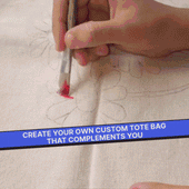 COMBO : DIY Block Printing Kit (Tote Bag) & DIY Tote Bag Painting Kit
