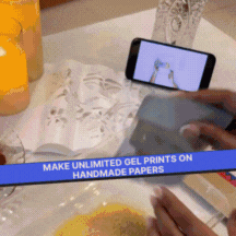 COMBO : DIY Handmade Paper Kit & DIY Gel Plate Monoprinting Kit