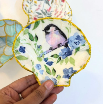 DIY Decoupage Shells Kit — made by a Kitsters maker