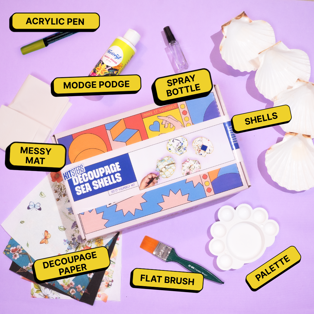 DIY Decoupage Shells Kit