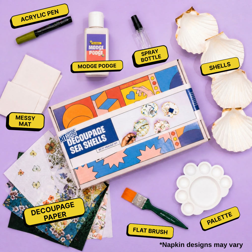 DIY Decoupage Shells Kit
