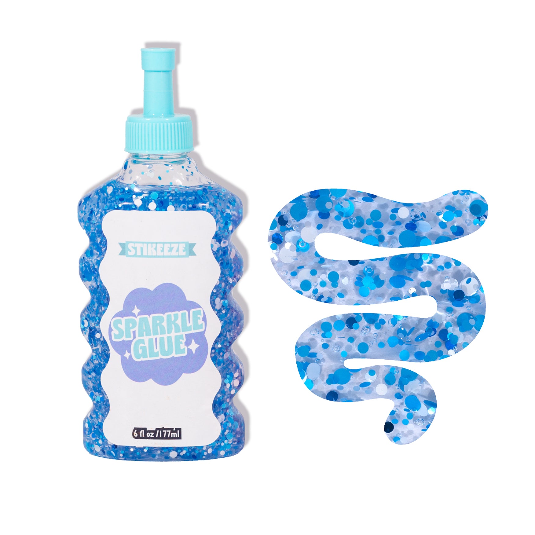 Stikeeze Sparkle Confetti Glue | Electric Blue | 177ml