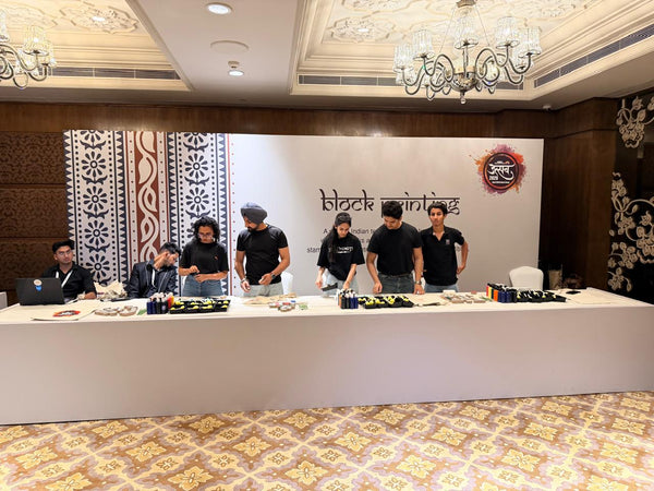 Step 2: the Kitsters team setting up the activity counter at the venue before guests arrive