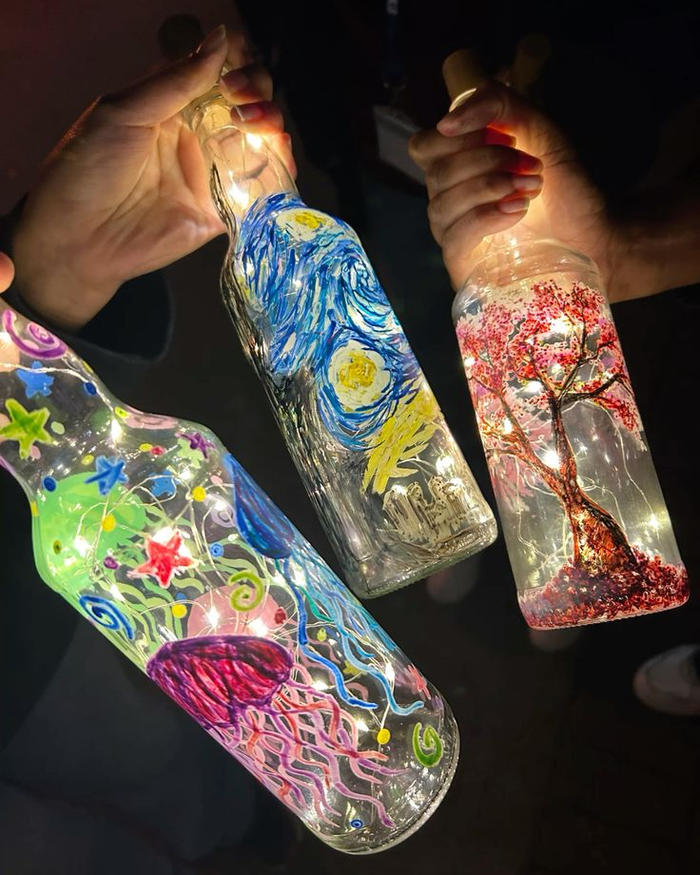 DIY Light Bottle Painting Kit — made by a Kitsters maker