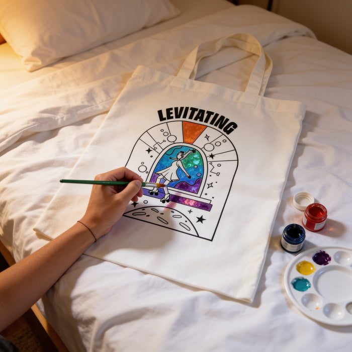 DIY Tote Bag Painting Kit -Levitating — made by a Kitsters maker