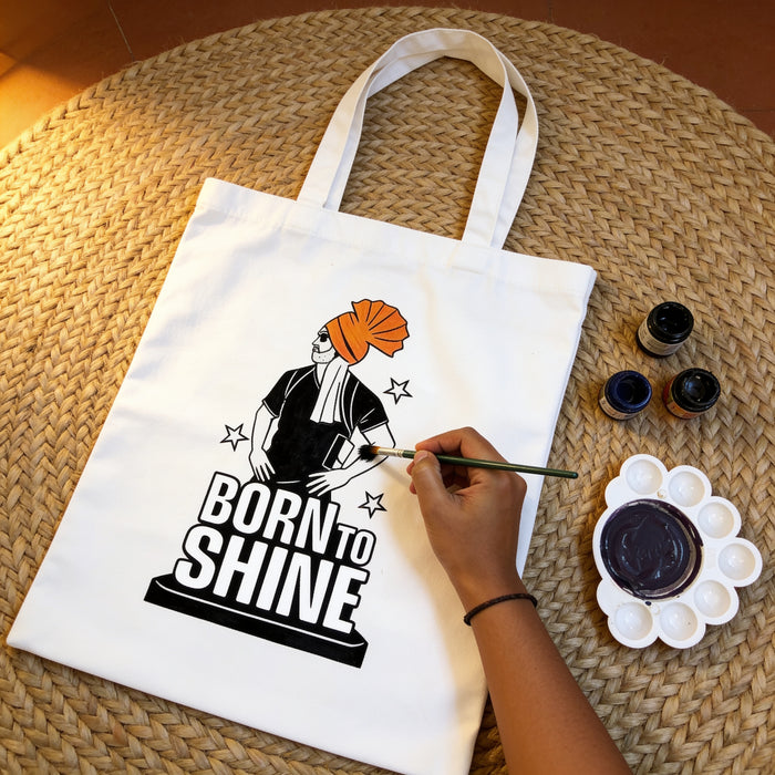 DIY Tote Bag Painting Kit - Punjabi Aa gaye — made by a Kitsters maker