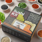 DIY sushi kit, sushi making supplies, sushi tutorial video, homemade sushi kit, sushi preparation guide, sushi rolling kit, DIY sushi recipe, sushi ingredients with video, sushi making tools, cooking kit with sushi tutorial
